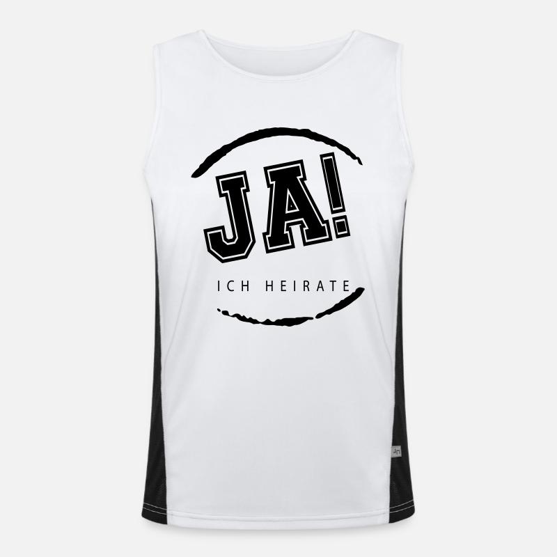 ja_ich_heirate Funktionelles Kontrast-Tank Top für Männer 