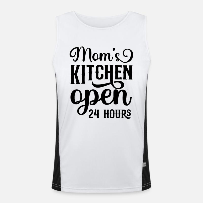 Moms kitchen open 24 hours Funktionelles Kontrast-Tank Top für Männer 
