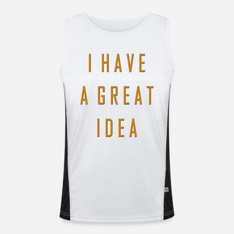 I have a great idea Funktionelles Kontrast-Tank Top für Männer 