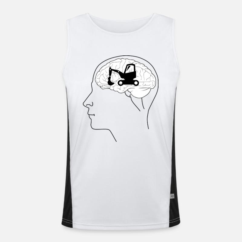 Excavator Operator Men's Functional Contrast Tank Top 