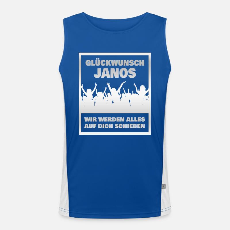 Janos as a colleague Men's Functional Contrast Tank Top 