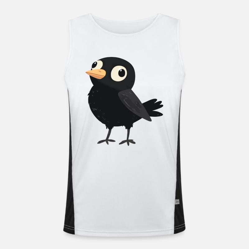 kleiner dummer Vogel Funktionelles Kontrast-Tank Top für Männer 