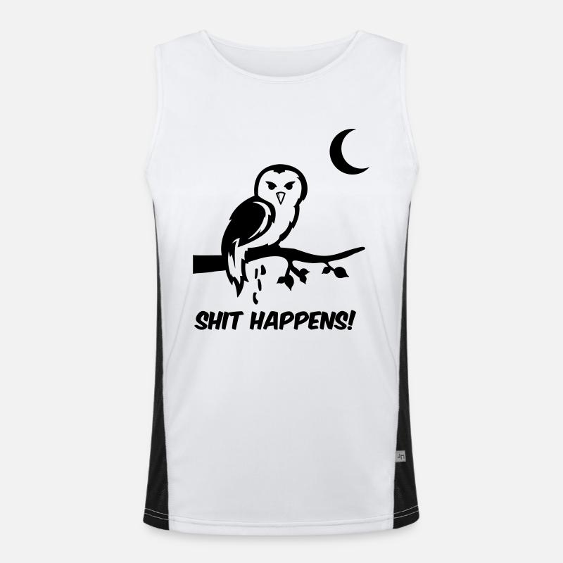 Owl Shit Happens Débardeur respirant contrasté Homme 