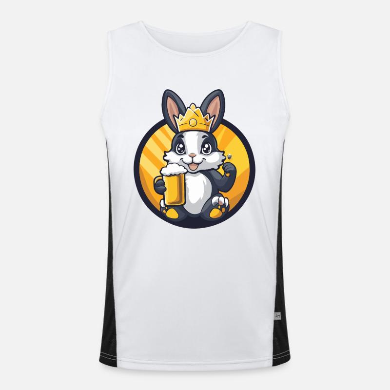 Hase Bier Funktionelles Kontrast-Tank Top für Männer 