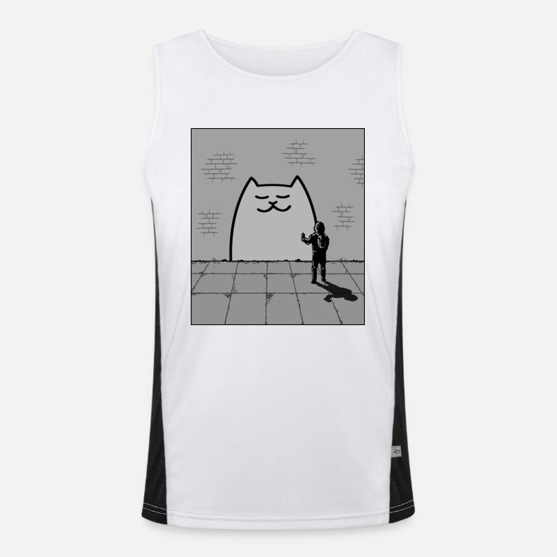 Chat endormi Débardeur respirant contrasté Homme 