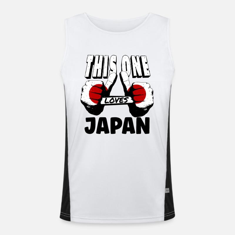 Drapeau du Japon utilisé Look Nihon Drapeau japonais Débardeur respirant contrasté Homme 