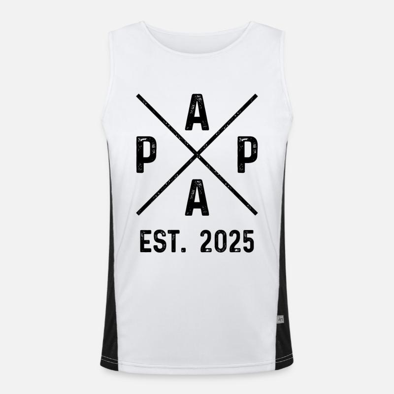 Papa Est. 2025 Débardeur respirant contrasté Homme 