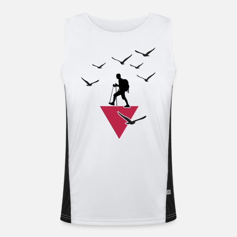 Hiking Hiking pole servus alpin Mountain hiking Men's Functional Contrast Tank Top 