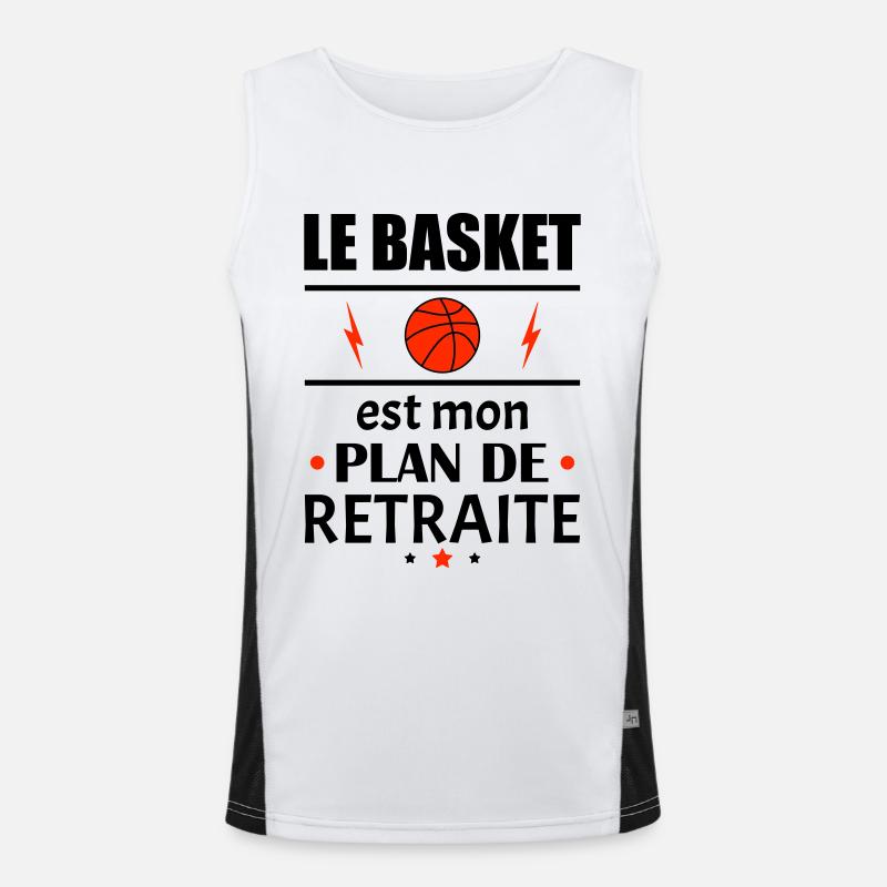 Le basket est mon plan de retraite, humour, noël Débardeur respirant contrasté Homme 