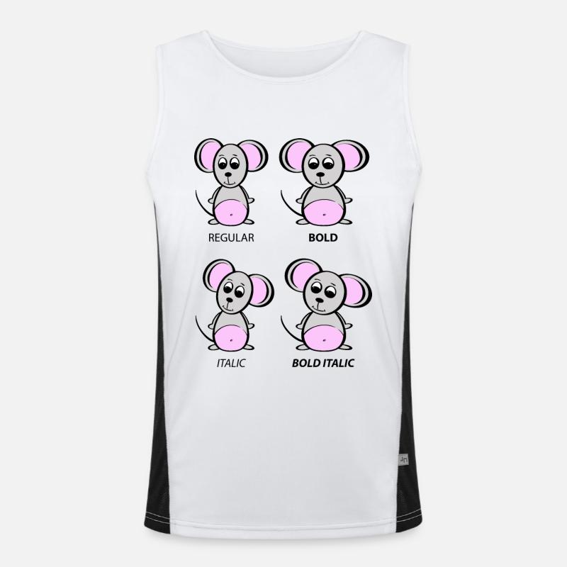 Graphic Designer Mouse - Typography Explanation Men's Functional Contrast Tank Top 