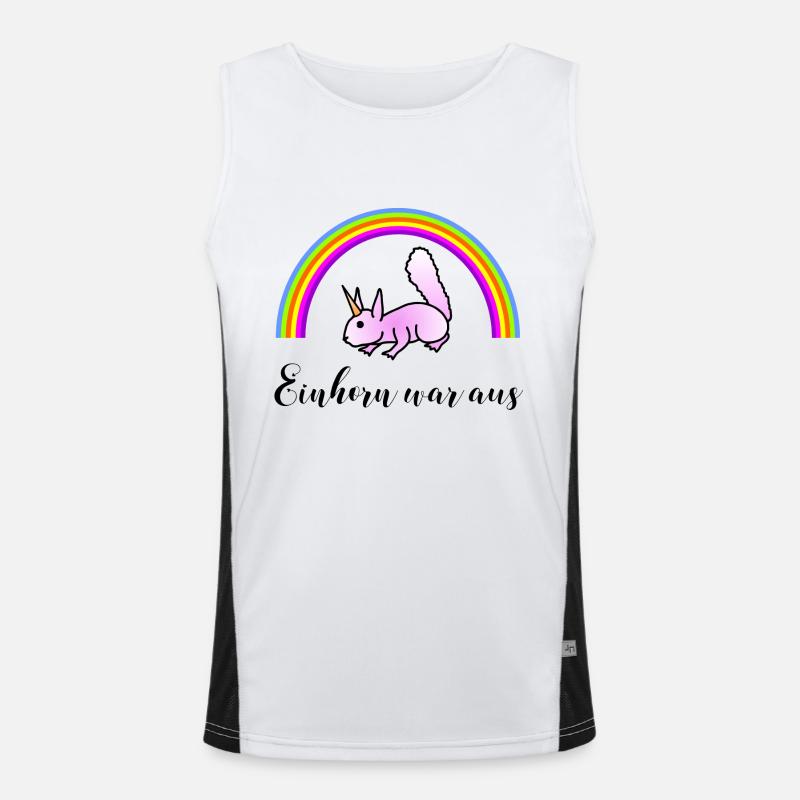 Eichhörnchen Regenbogen - Einhorn war aus Funktionelles Kontrast-Tank Top für Männer 