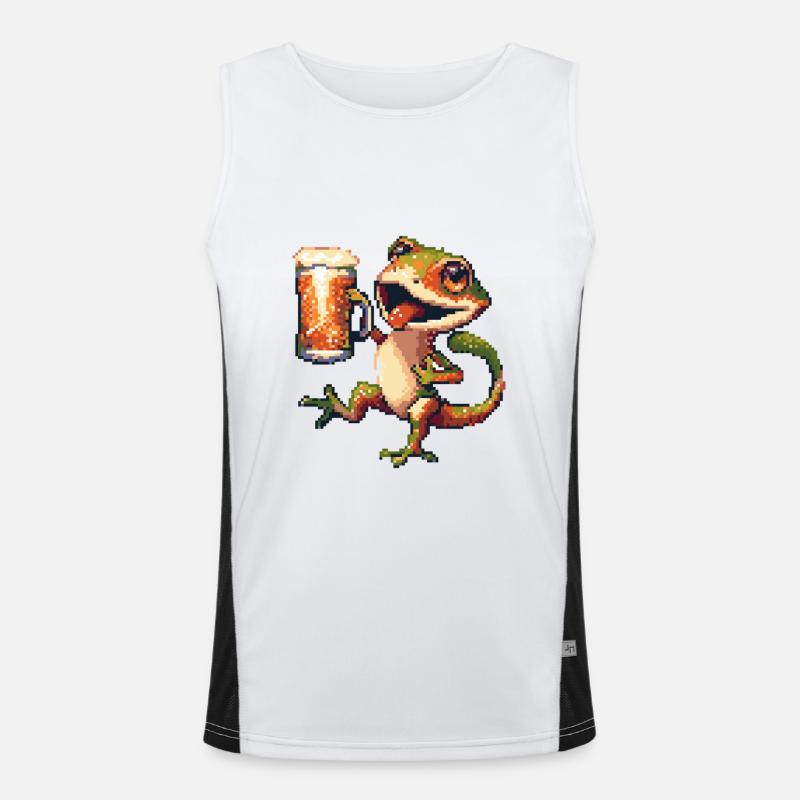 Bière Lizard Pixel Débardeur respirant contrasté Homme 