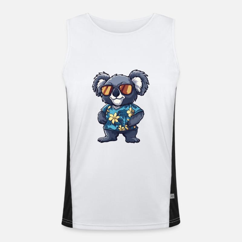 Koala Comic Funny Summer Men's Functional Contrast Tank Top 