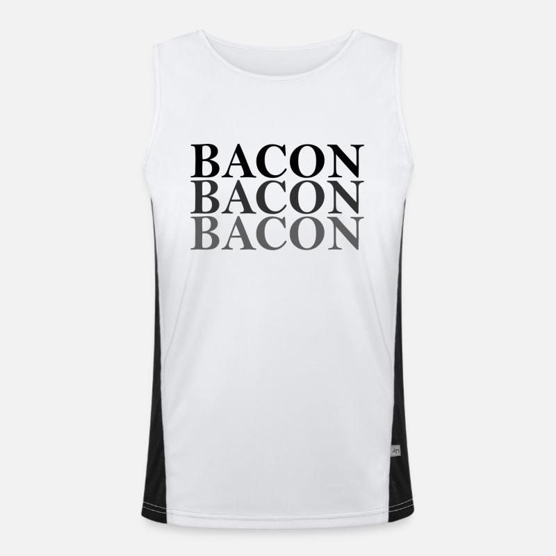 BACON 3mal Funktionelles Kontrast-Tank Top für Männer 