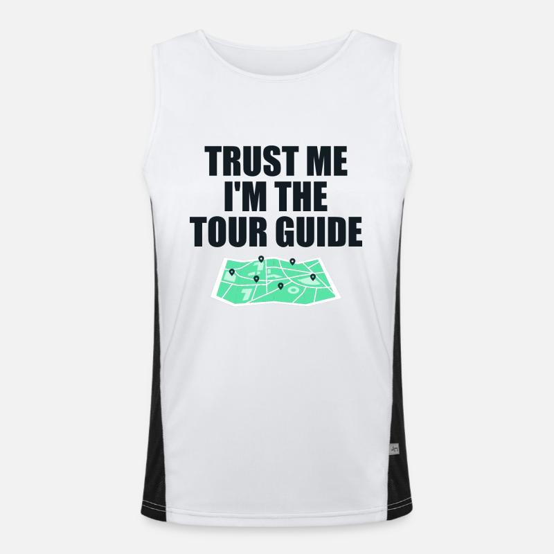 Glaub mir, ich bin der Reiseleiter Funktionelles Kontrast-Tank Top für Männer 