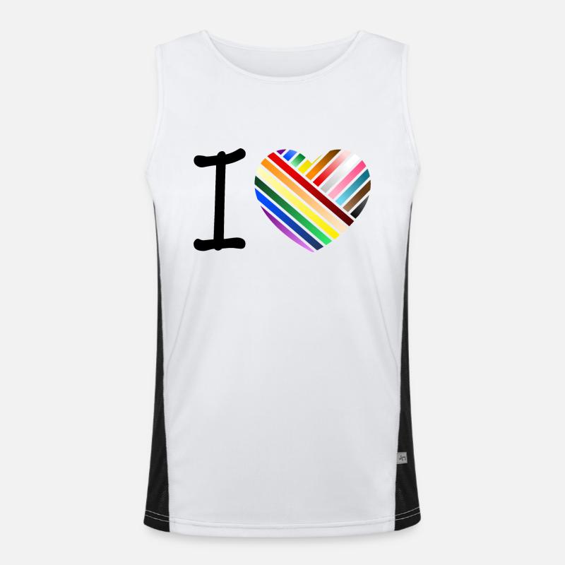 J’aime - moderne Débardeur respirant contrasté Homme 