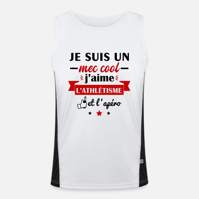 Mec cool athlétisme, idée cadeau athlète Débardeur respirant contrasté Homme 