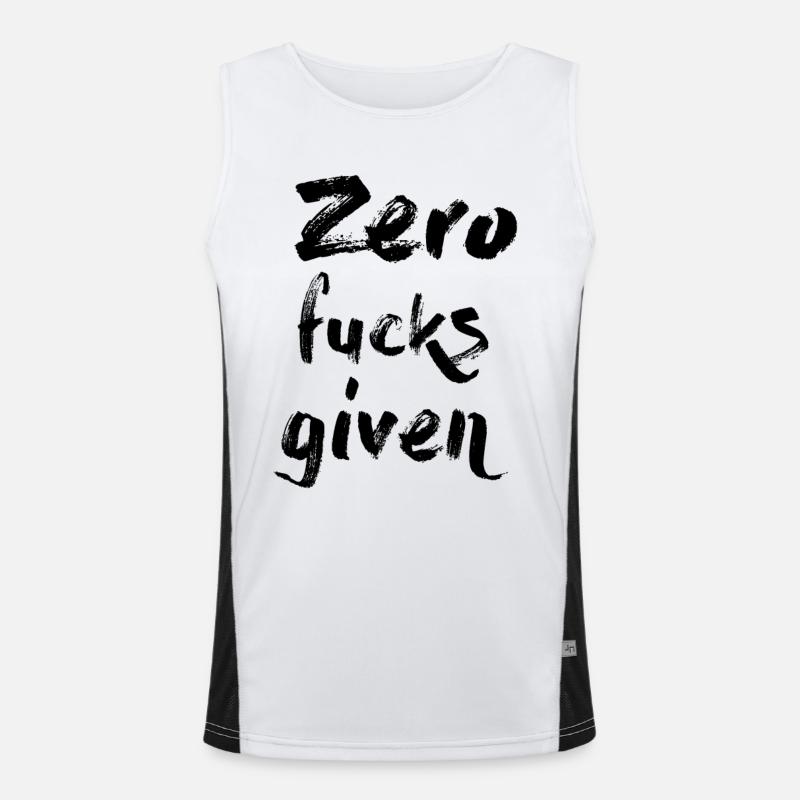 Zero Fucks Given Débardeur respirant contrasté Homme 