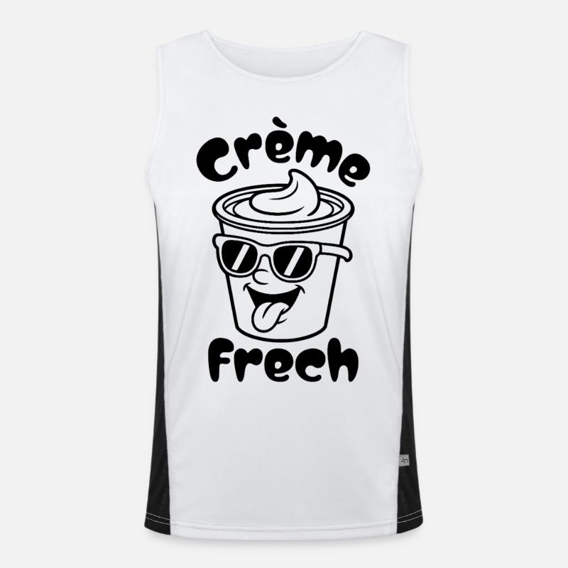 Crème Frech Funktionelles Kontrast-Tank Top für Männer 