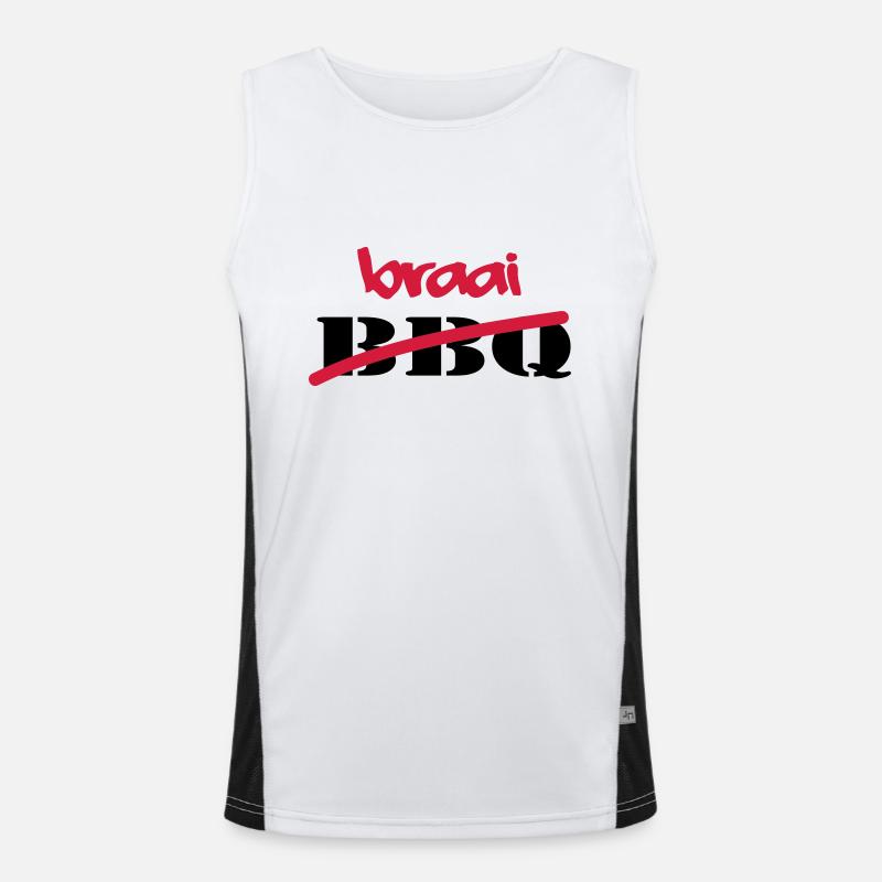 Braai Not BBQ Men's Functional Contrast Tank Top 