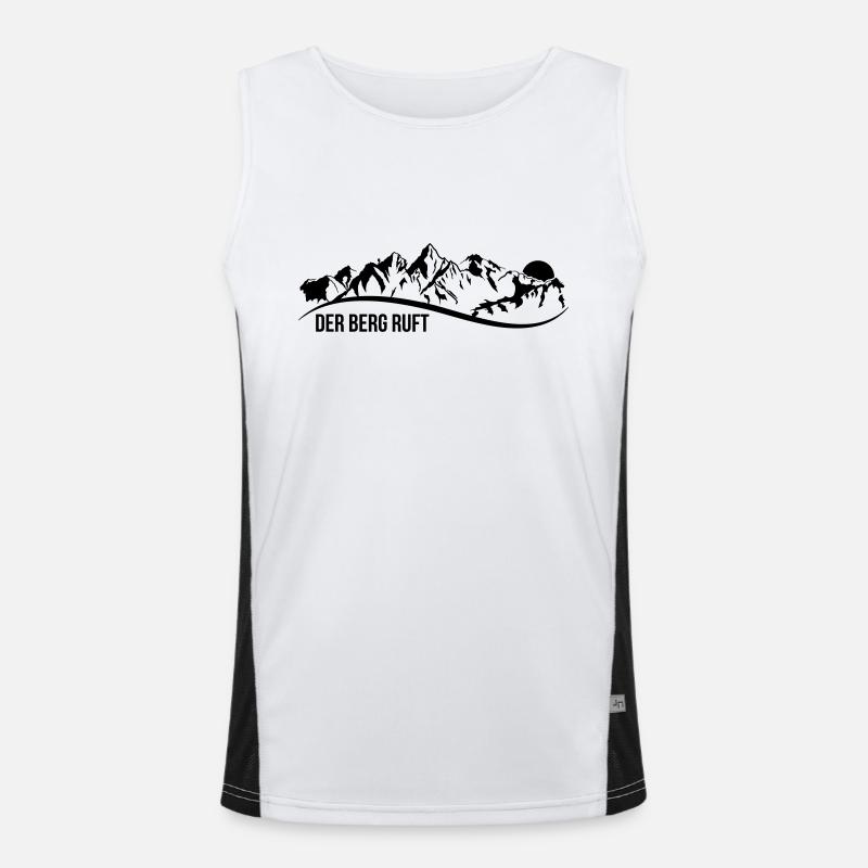 der berg ruft Funktionelles Kontrast-Tank Top für Männer 