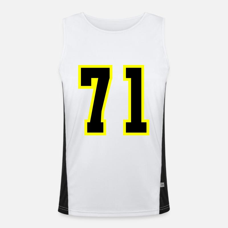 71 Number Jersey Men's Functional Contrast Tank Top 