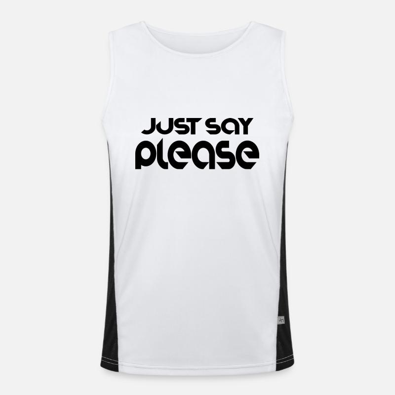 Saying text slogan cool Men's Functional Contrast Tank Top 