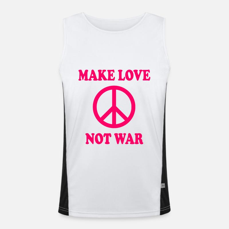 Make love not war Funktionelles Kontrast-Tank Top für Männer 