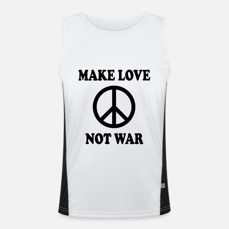 Make love not war Funktionelles Kontrast-Tank Top für Männer 