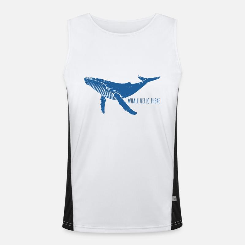Whale Hello There - Wal - Buckelwal - Meeressäuger Funktionelles Kontrast-Tank Top für Männer 