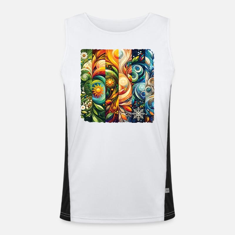 All Seasons Spring Summer Autumn Winter Men's Functional Contrast Tank Top 