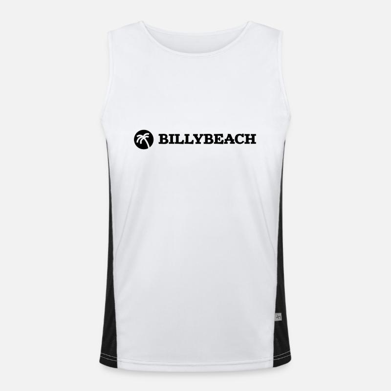 BILLYBEACH - Men's Functional Contrast Tank Top  - white/black