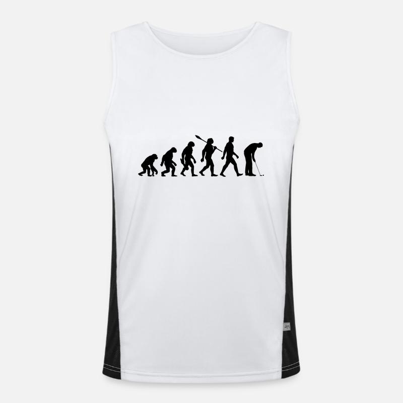 Evolution Minigolf - Miniatur Golf - Bahnengolf Funktionelles Kontrast-Tank Top für Männer 