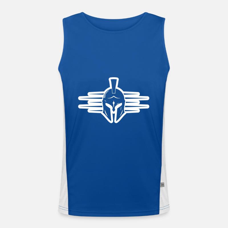 Spartan Helmet Warrior Gladiator Men's Functional Contrast Tank Top 