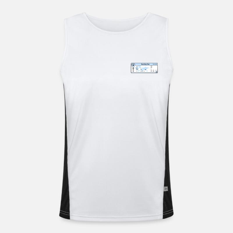 Flight Ticket - Boarding Pass Men's Functional Contrast Tank Top 