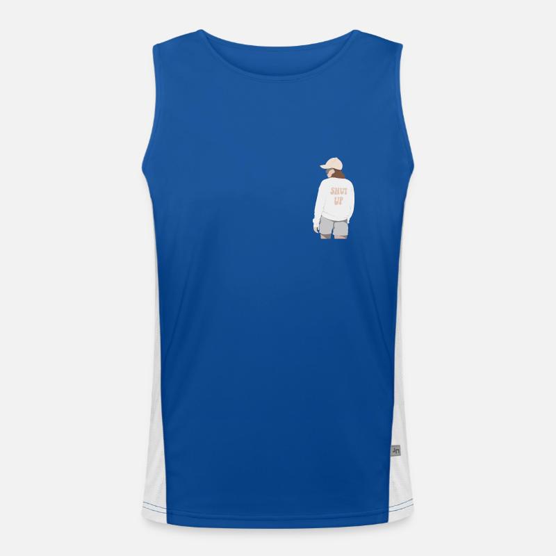 Halt die Klappe Kapuzenpullover Funktionelles Kontrast-Tank Top für Männer 