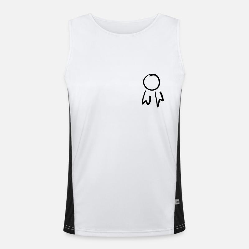 Badge carré / Modèle de commande. Griffonner. Débardeur respirant contrasté Homme 