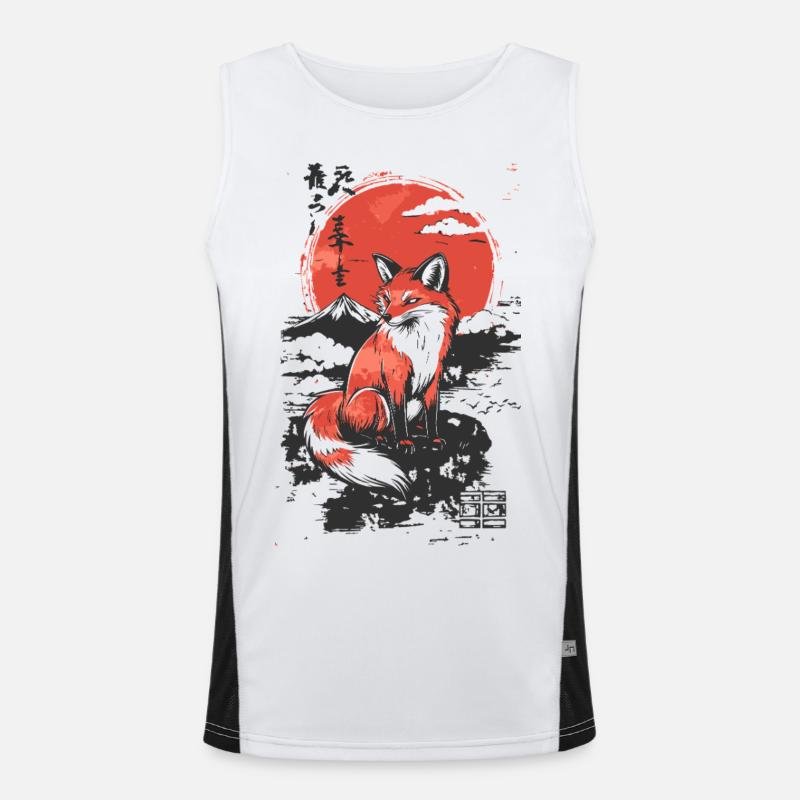 Fox Kitsune à la japonaise Débardeur respirant contrasté Homme 