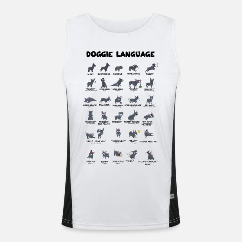 Doggie Language Men's Functional Contrast Tank Top 