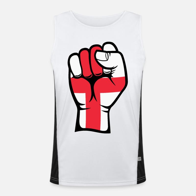 Poing nordique avec drapeau du Danemark Débardeur respirant contrasté Homme 