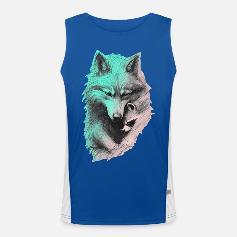 🐺 🦝 Shared Silence Men's Functional Contrast Tank Top 