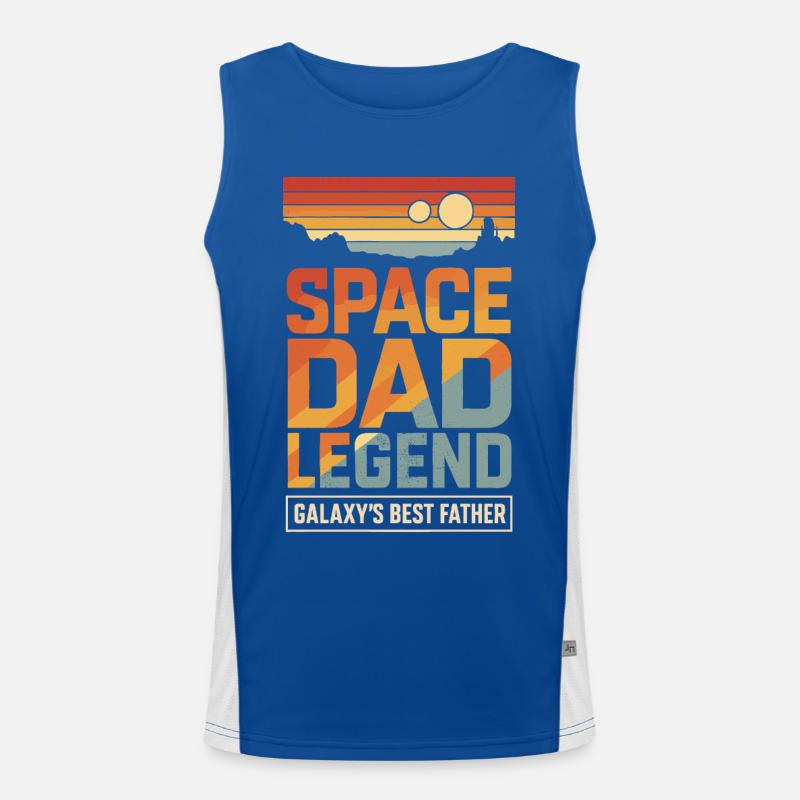 Dadalorian Papa – Space Dad Legend – Bester Vater Funktionelles Kontrast-Tank Top für Männer 