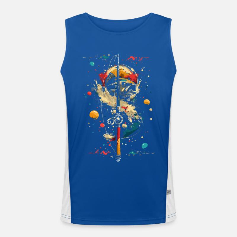 Angeln Funktionelles Kontrast-Tank Top für Männer 