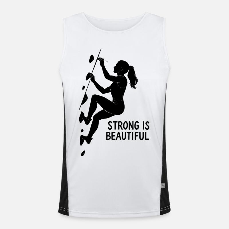 Strong is Beautiful – Ästhetik beim Bouldern Funktionelles Kontrast-Tank Top für Männer 