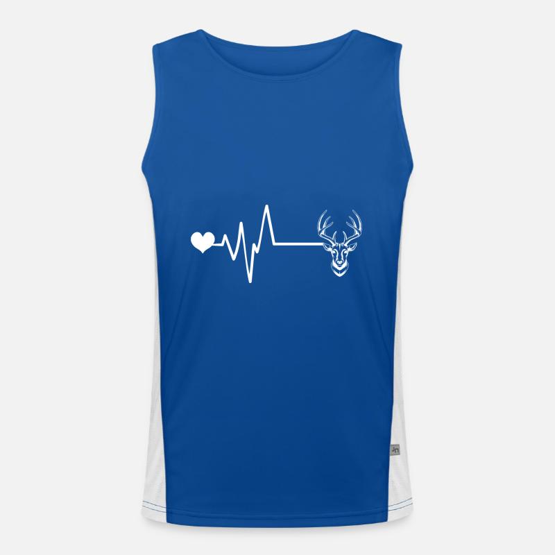 Deer Deer Pulse Heartbeat Men's Functional Contrast Tank Top 
