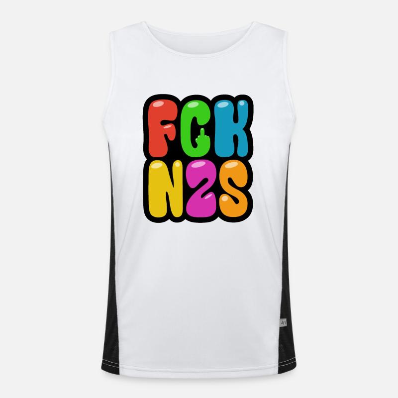 FCK NZS - Against the Right - Never Again Is Now Men's Functional Contrast Tank Top 