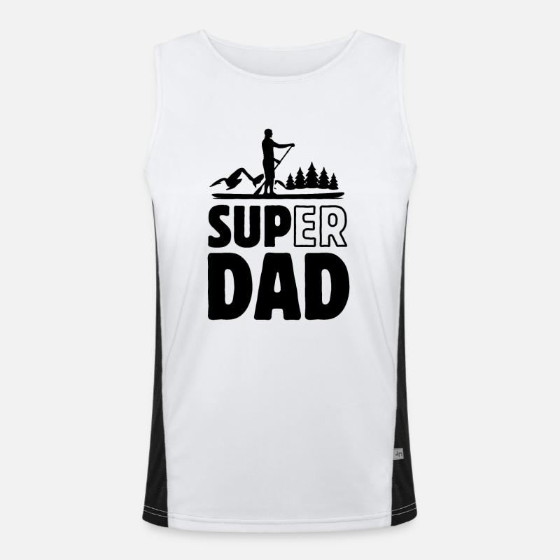 Super Dad - SUP Stand up paddling Men's Functional Contrast Tank Top 