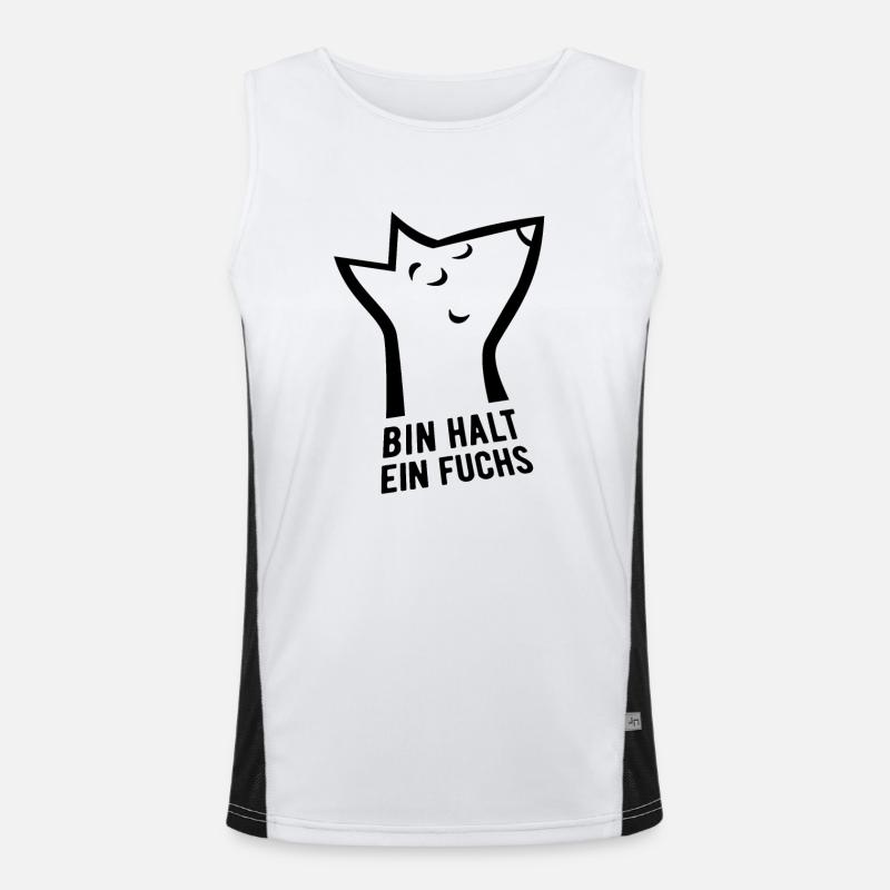 Bin halt ein Fuchs - schlau, cool & clever Funktionelles Kontrast-Tank Top für Männer 
