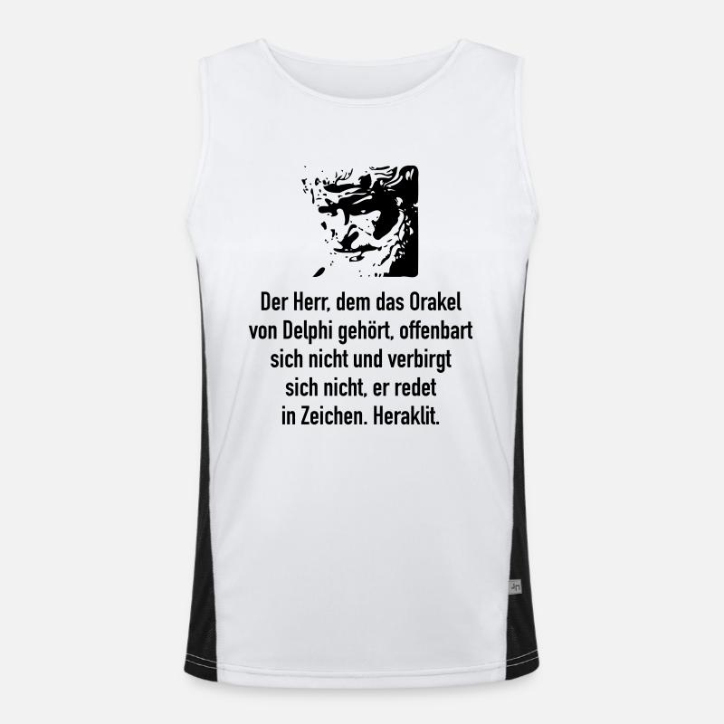 Heraklit: Der Herr, dem das Orakel von Delphi geh Funktionelles Kontrast-Tank Top für Männer 