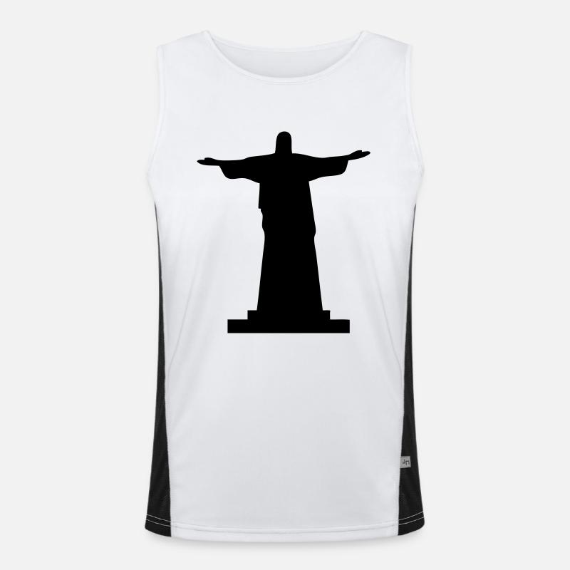 christ redeemer Funktionelles Kontrast-Tank Top für Männer 